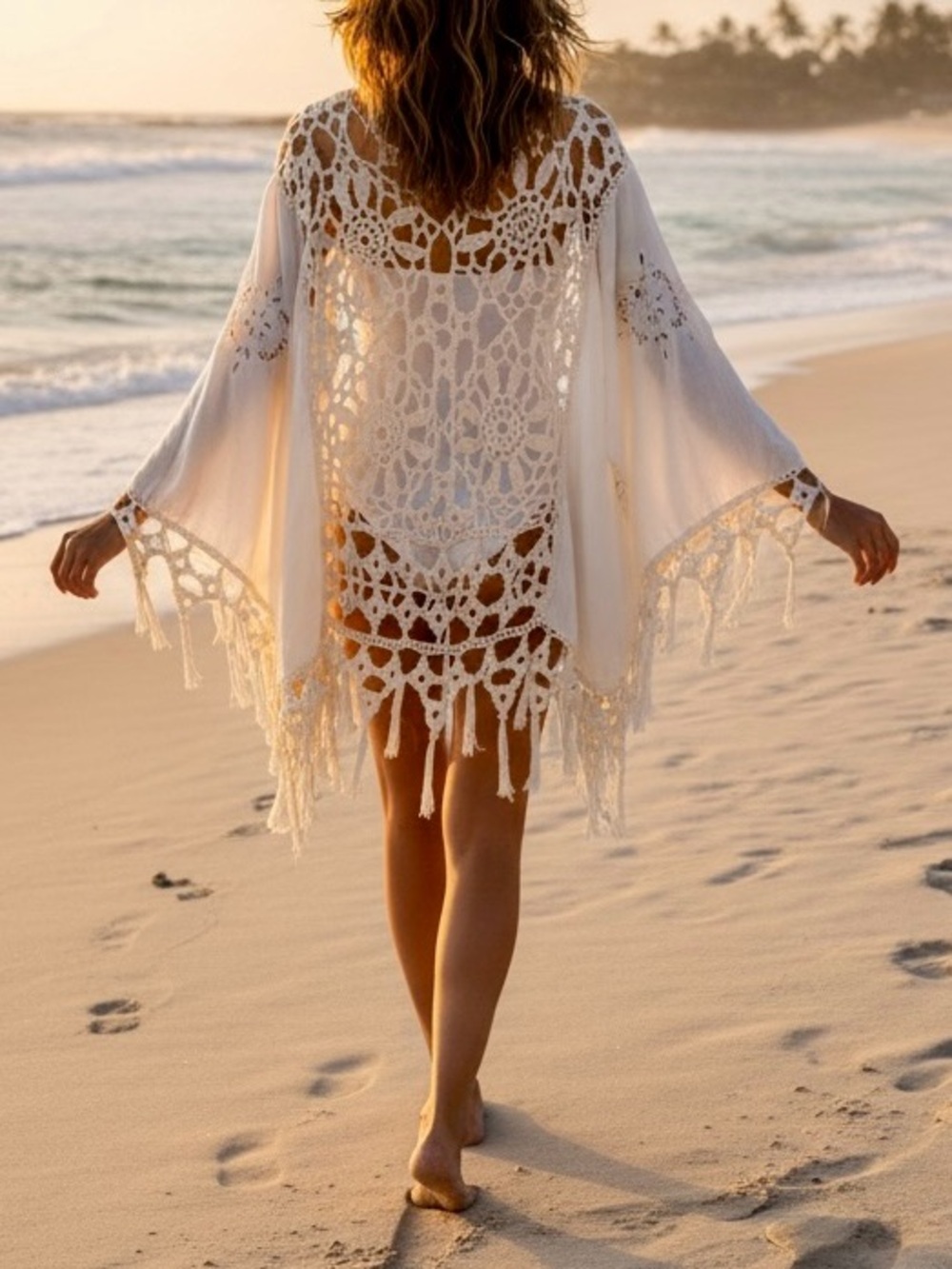 Place Nationale Women’s Boho Crochet and Lace Top